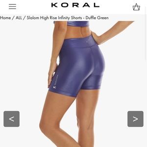 Koral Slalom high rise infinity shorts dark iris
